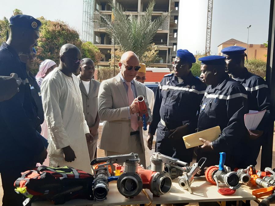Cérémonie officielle de remise de matériel à l’Ecole nationale de la Protection Civile, à Bamako ©DR