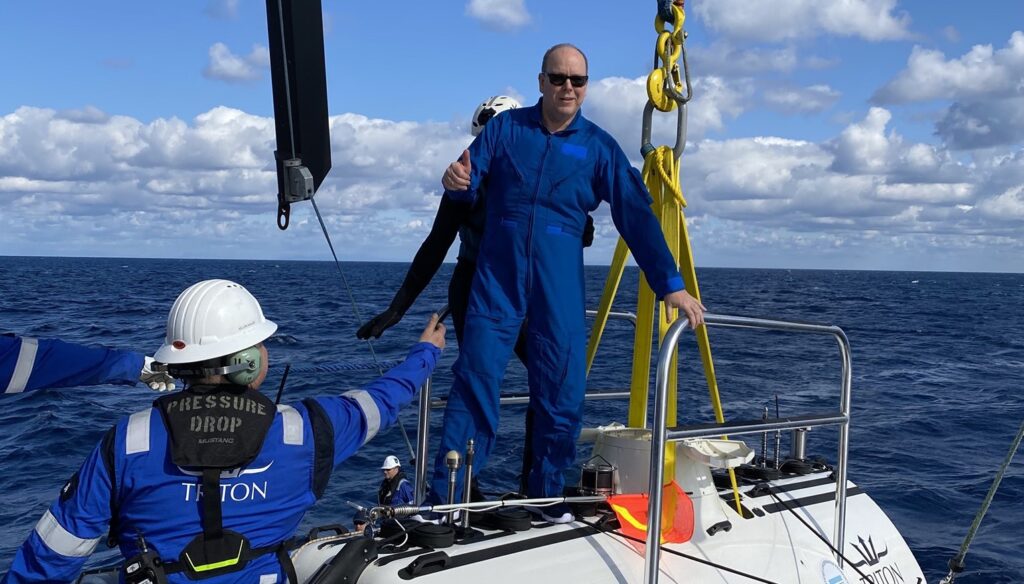 Alberto di Monaco in spedizione nel punto più profondo del Mar Mediterraneo