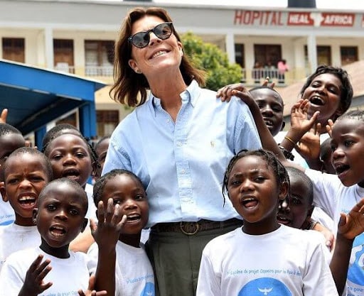 The Princess of Hanover, President of AMADE, during a humanitarian mission