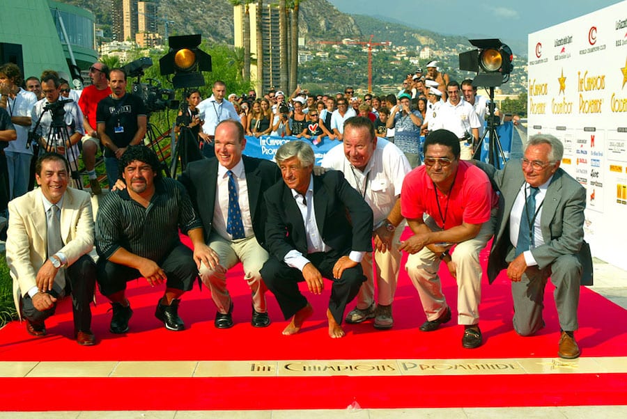 Diego Maradona et le Prince Albert II