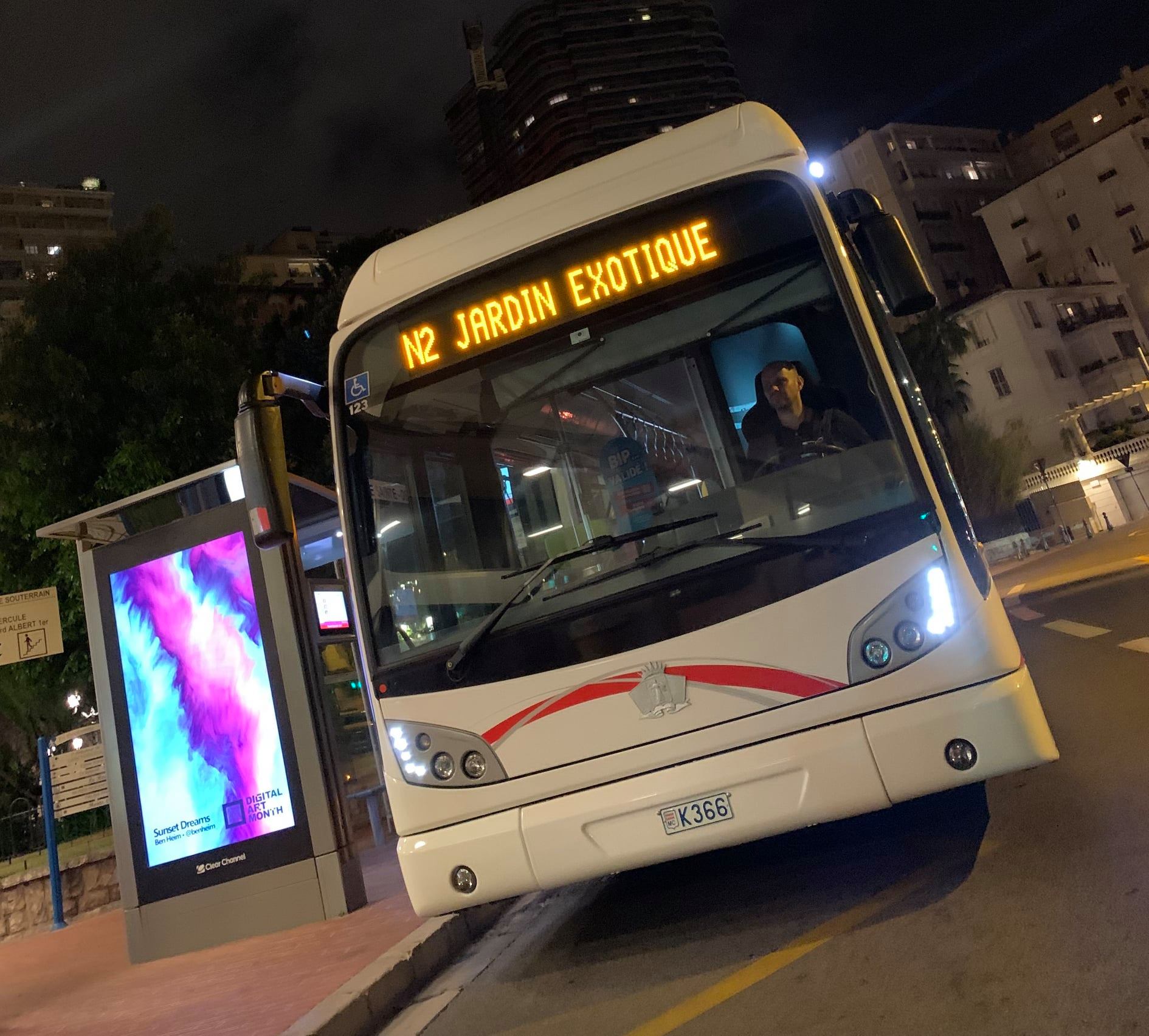 Night buses are back on the roads again in Monaco