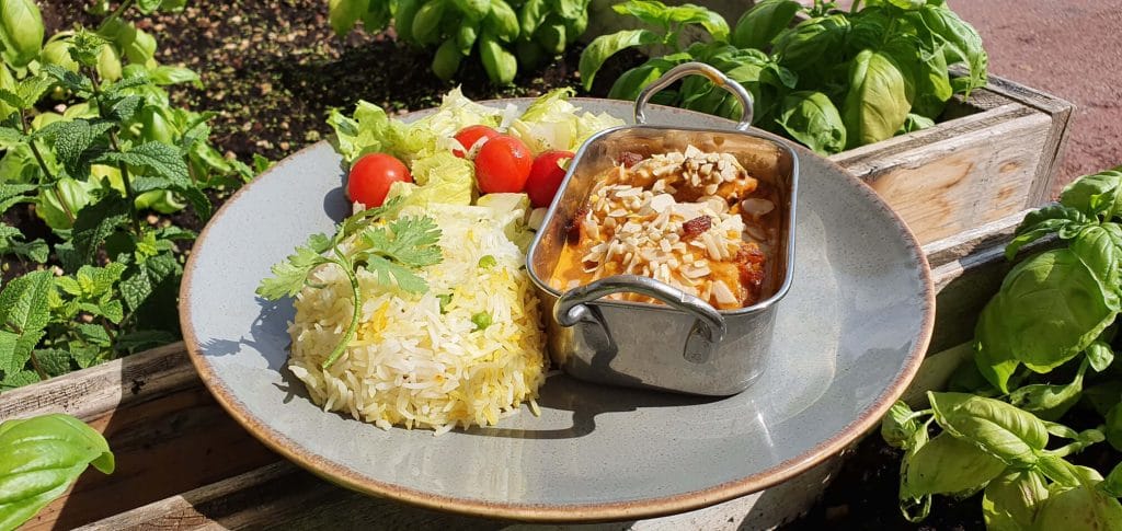 Piatto del giorno dello Stars'N'Bars: verdure dell'orto e riso al curry