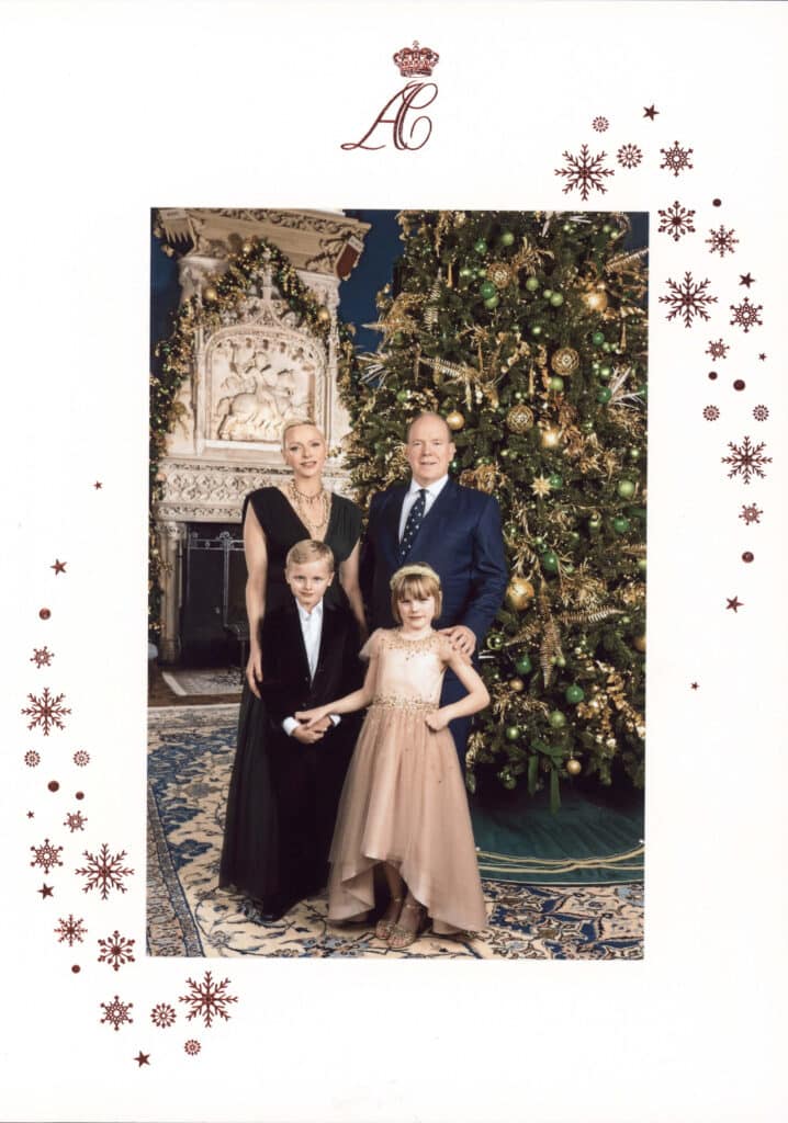 рождество поздравительная открытка княжеская семья монако