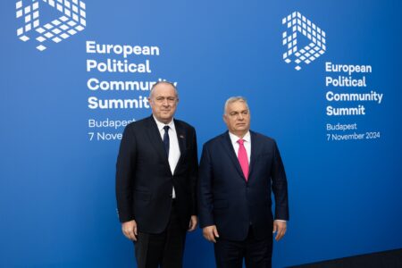 Didier Guillaume et le Premier Ministre hongrois, Viktor Orban