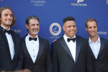 Stefanos Tsitsipas, Ronaldo et Richard Gasquet étaient présents aux côtés de Patrick Mouratoglou pour le 11e gala pour la Fondation ChampSeed © Monaco Tribune- Benjamin Godart