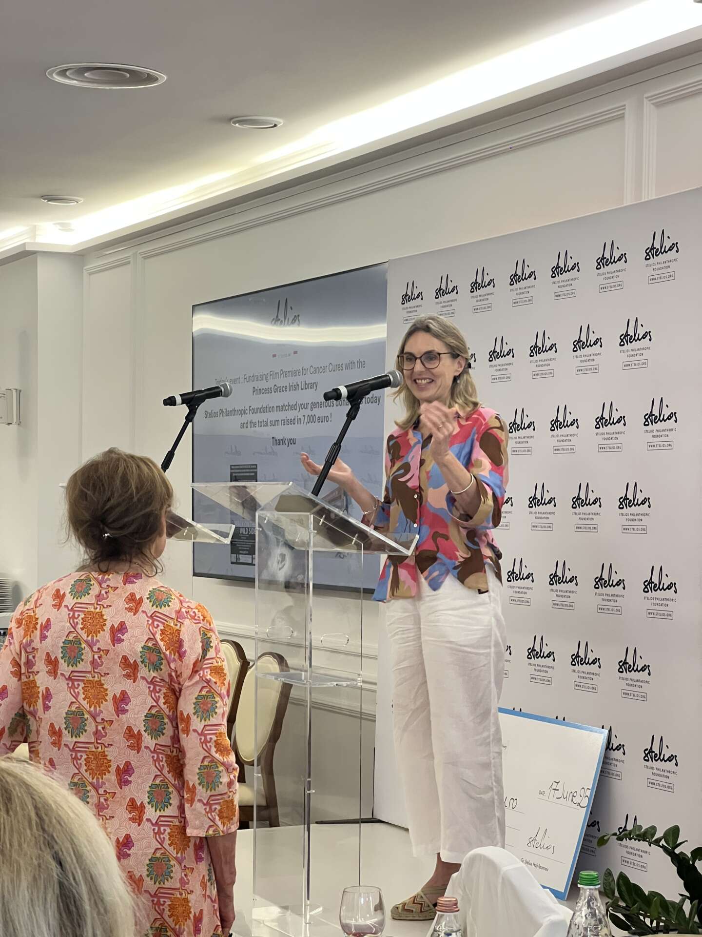 Paula Farquharson of the Princess Grace Irish Library, co-organiser of the event - photo courtesy of Stelios Philanthropic Foundation