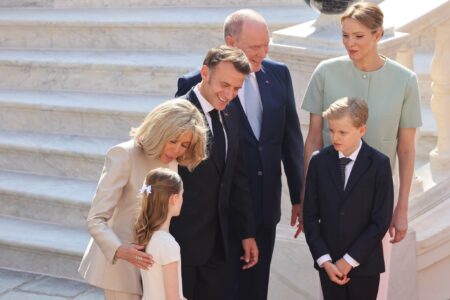 La Famille Princière et Emmanuel et Brigitte Macron visite d’État historique 