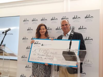 Sir-Stelios-presenting-the-cheque-to-Caroline-OConor_Administrative-Director-Fondation-Princesse-Grace_17-June-2025