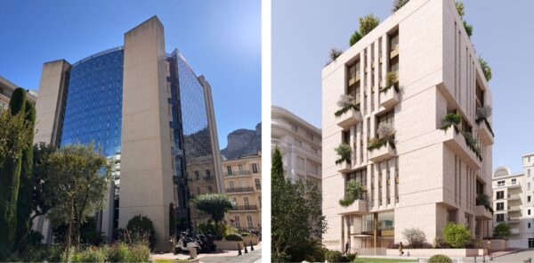 On the left is the current building, on the right the Everblue project, for which preparatory work has begun © CFM Indosuez 
