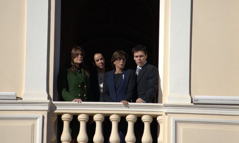 La Princesse Stéphanie et ses enfants Camille Gottlieb, Pauline et Louis Ducruet lors de la Fête du Prince en 2024 © Théo Briand - Monaco Tribune