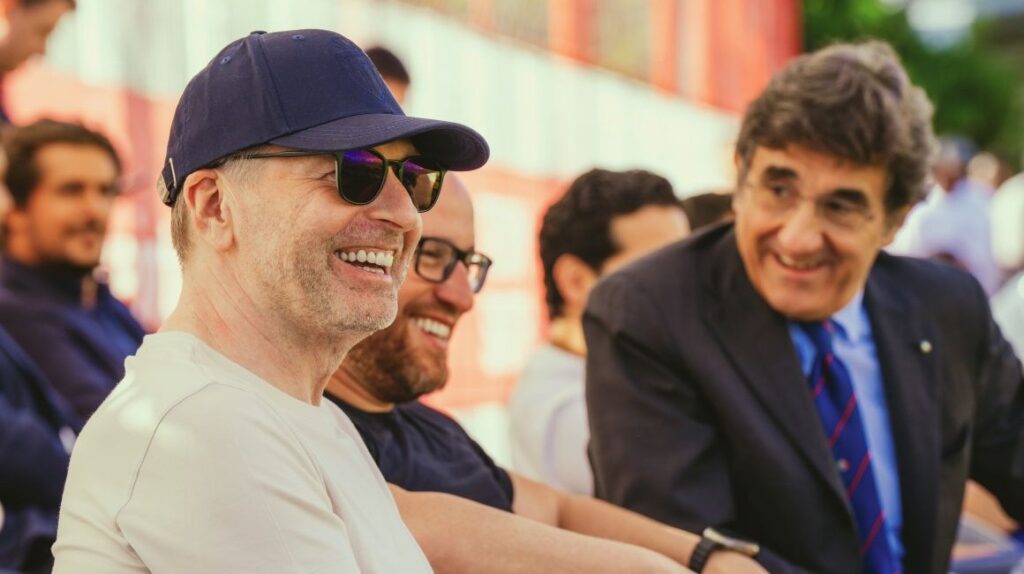 Le Président Dmitry Rybolovlev durant la rencontre contre le Torino, aux côtés du Directeur Général Thiago Scuro et du Président du club italien Urbano Cairo © AS Monaco