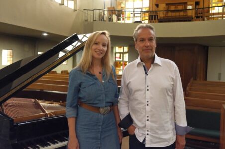 Les musiciens Katherine Nikitine et David Lefèvre, fondateurs des Concerts de la Voûte © Benjamin Godart - Monaco Tribune