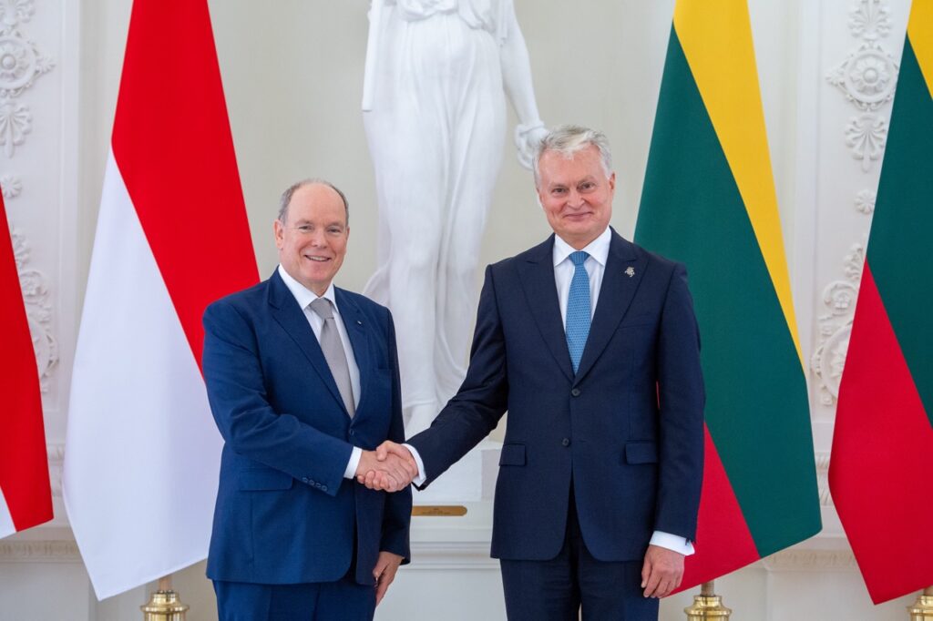 Le Prince Albert II a rencontré le président de la Lituanie, Gitanas Nausėda © Présidence de la République lituanienne