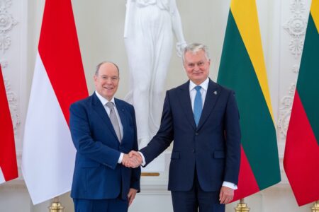 Le Prince Albert II a rencontré le président de la Lituanie, Gitanas Nausėda © Présidence de la République lituanienne