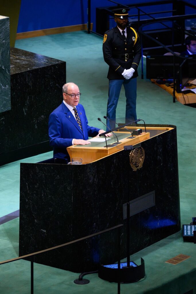 le Prince à la 80e session de l’Assemblée générale des Nations Unies