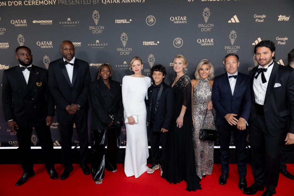Princess Charlene surrounded by the Peace Champions © Palais Princier