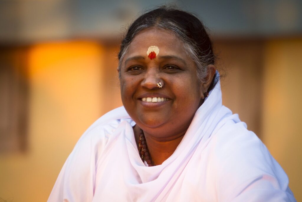Amma, grande figure spirituelle et humanitaire indienne,