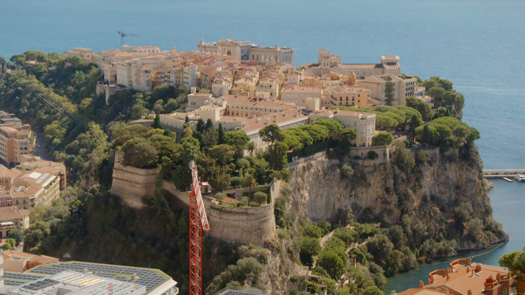 Vue du Rocher de Monaco. "Monaco, la grande histoire d'un micro-État", deuxième épisode, une série documentaire de Frédéric Compain © Yami 2