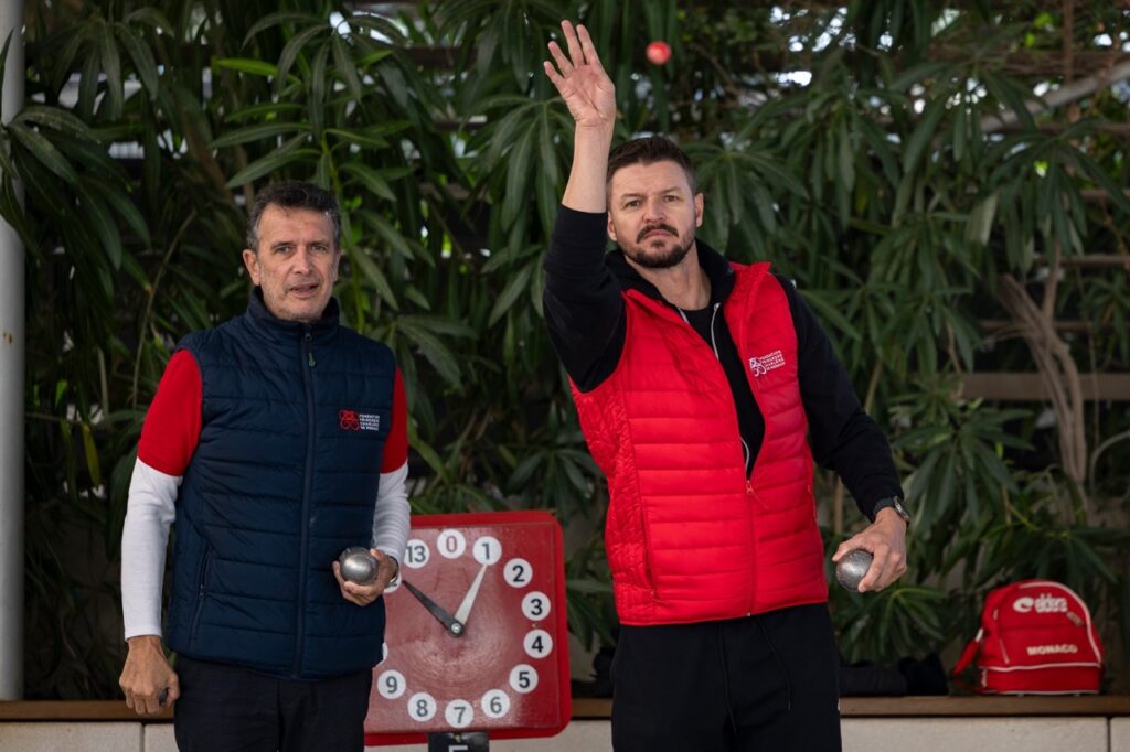 Gareth Wittstock représentant la Fondation Princesse Charlène à la pétanque MLD © Direction de la Communication - Stéphane Danna
