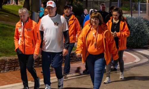 Prince Albert II on the No Finish Line track accompanied by Ariane Favaloro, President of Children and Future © Auto Press Club Monaco – NFL