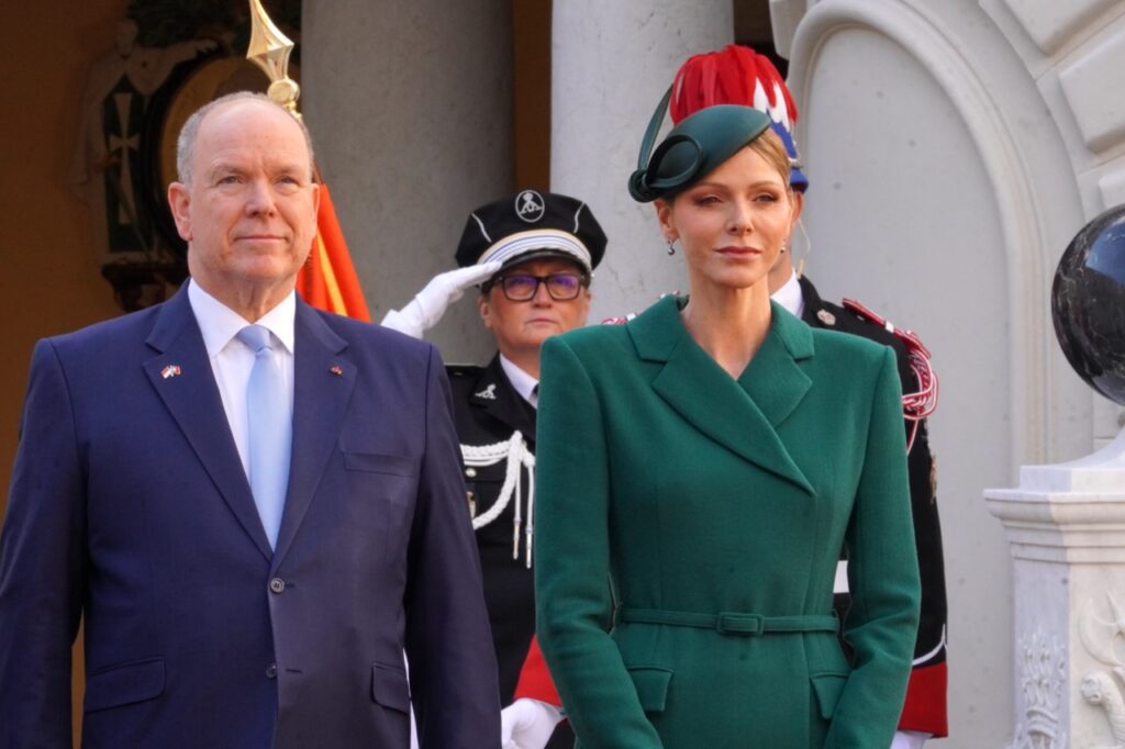 La Princesse Charlène portait une robe signée Emilia Wickstead © Benjamin Godart - Monaco Tribune