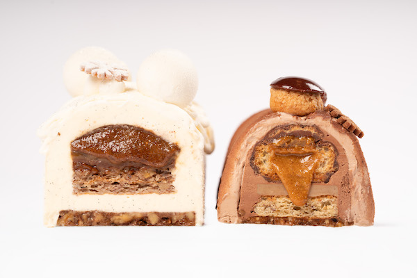 Bûches Vanille Pécan et Chocolat