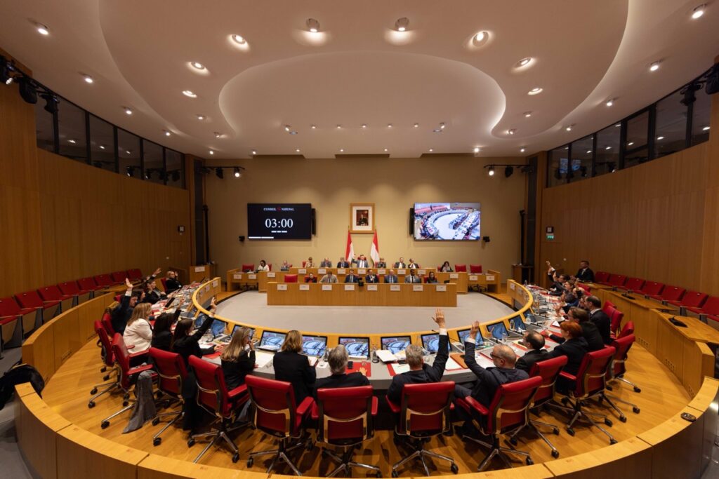 Le budget primitif a été voté au Conseil national dans la nuit de jeudi à vendredi 19 décembre © Thomas Fondacaro - Conseil national