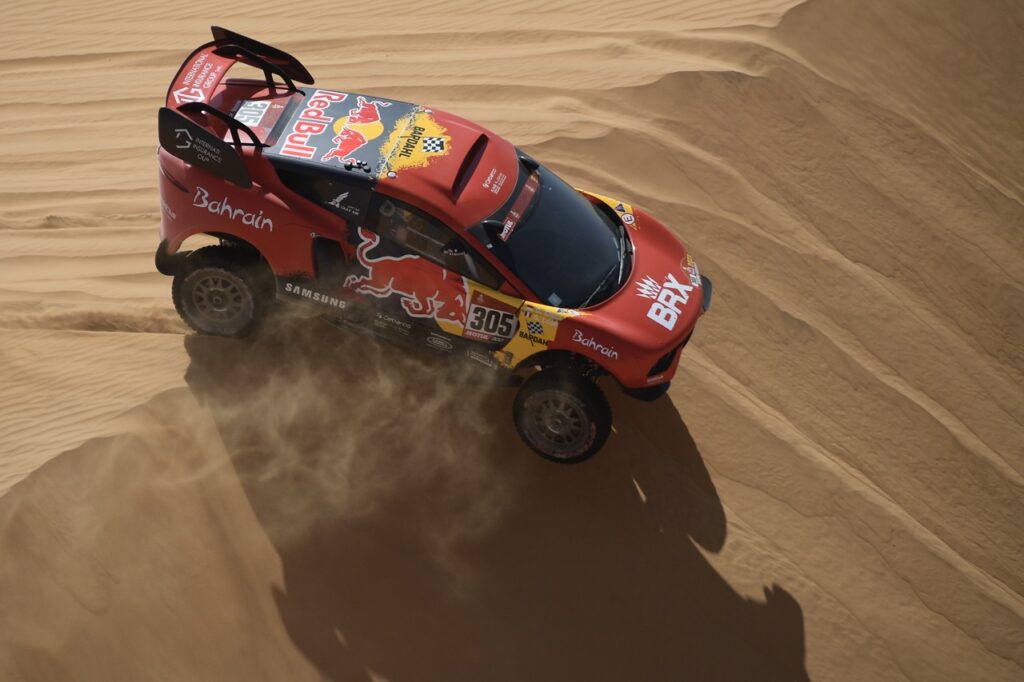 Daniel Elena et Sébastien Loeb lors du Rallye Dakar 2021 en Arabie saoudite © Franck Faugère - L'Équipe