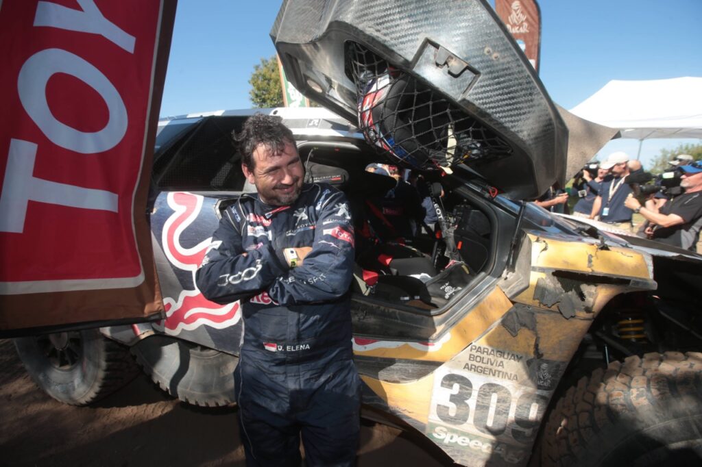 Daniel Elena pendant l’étape entre San Juan et Río Cuarto lors du Rallye Dakar 2017 © Frédéric Mons - L'Équipe 