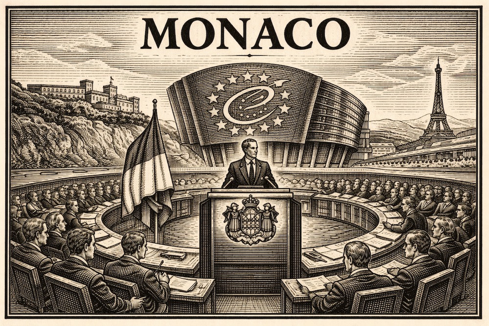Du 15 mai au 10 novembre 2026, Monaco prendra la présidence du Comité des Ministres du Conseil de l'Europe © image générée par IA