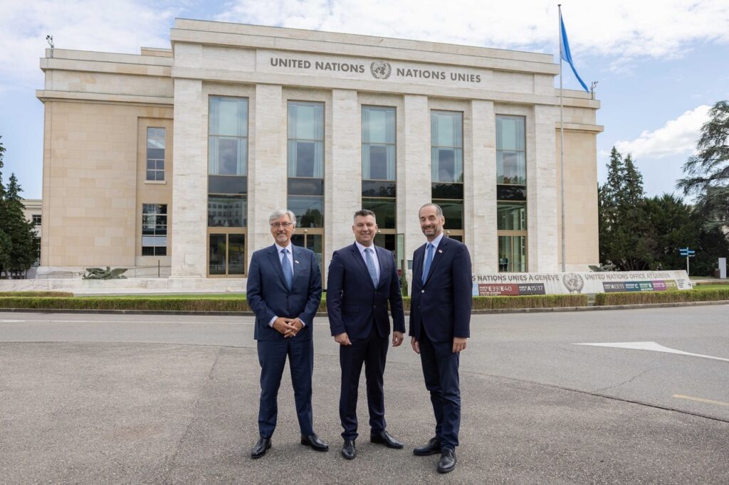 La délégation monégasque au Palais des Nations Unies à Genève © Conseil national