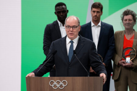 Le Prince Albert II a remis les Climate Action Awards 2025 © IOC/Quinton Meyer