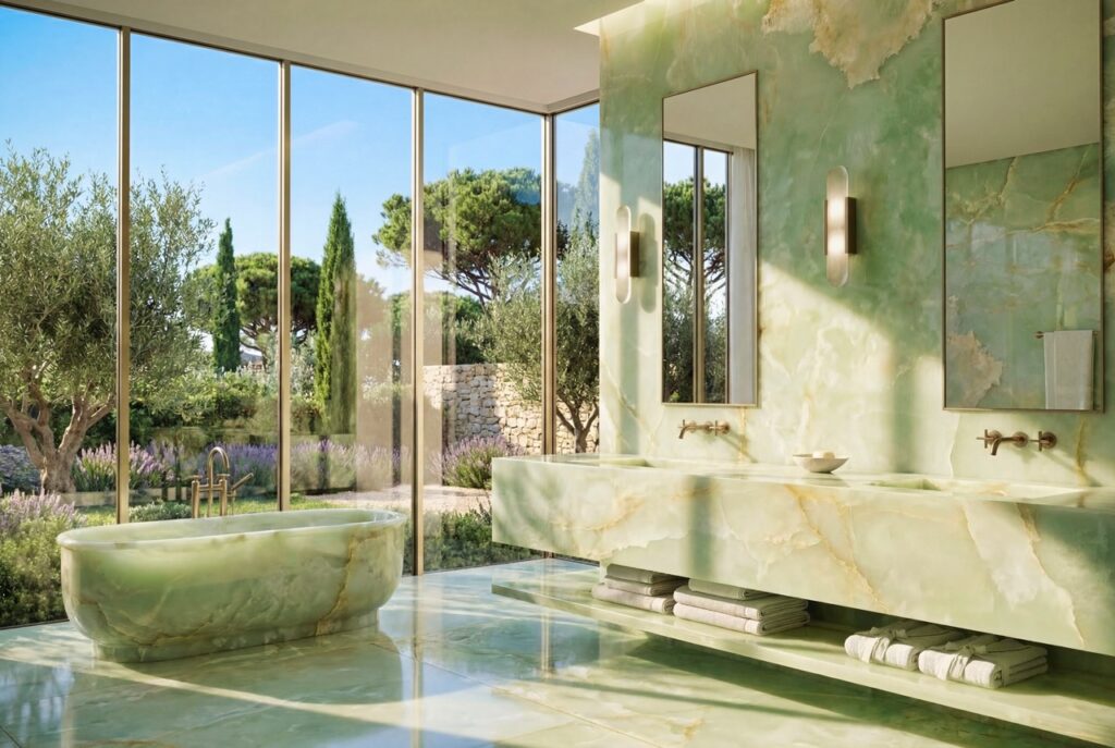 Un intérieur en marbre pensé et réalisé par Maison Moghadam © Maison Moghadam