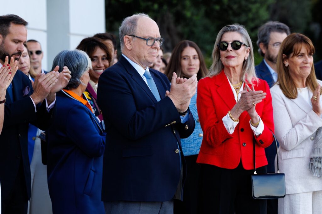 La visite s'est poursuivie à l'exposition du Nouveau musée national de Monaco © Michaël Alesi - Palais Princier