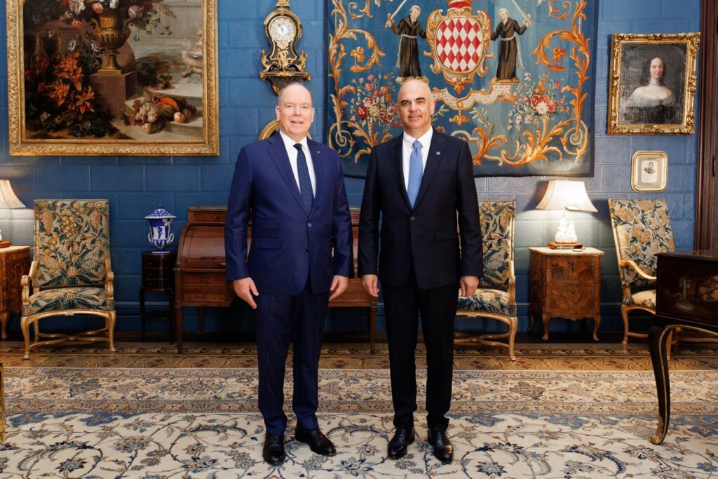 Le Prince Albert II a reçu en audience le Secrétaire Général du Conseil de l’Europe Alain Berset © Michaël Alesi / Palais Princier