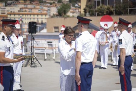 La Princesse Stéphanie procède chaque année à la remise des insignes aux nouvelles recrues © Stéphane Danna - Direction de la communication